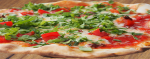 Bild: Pizza vegetarisch (Tomatensauce, getrocknete Tomaten, frische Cocktail-Tomaten, Rucola & Mozzarella)